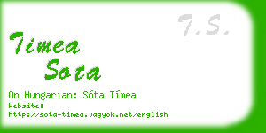 timea sota business card
